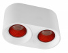 DK3096-WH+RD Светильник накладной IP 20, 10 Вт, GU5.3, LED, белый/красный, пластик
