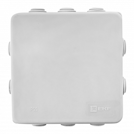 EKF PROxima Коробка распределительная КМР-030-014 с крышкой (100х100х50), 10 мембр. вводов IP55 розн.стикер