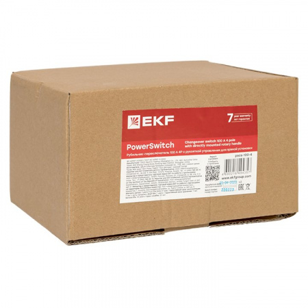 EKF PowerSwitch Рубильник-переключатель 100A 4P c рукояткой управления для прямой установки
