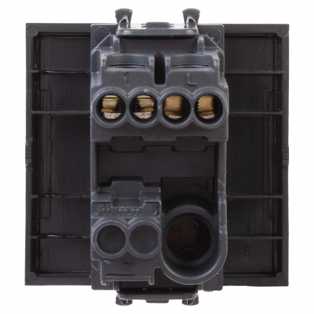 DKC Avanti Черный матовый Выключатель одноклавишный 2 модуля