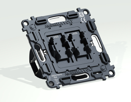 Механизм 2-клавишного перекрестного выключателя 10A-250V QUANT VM125