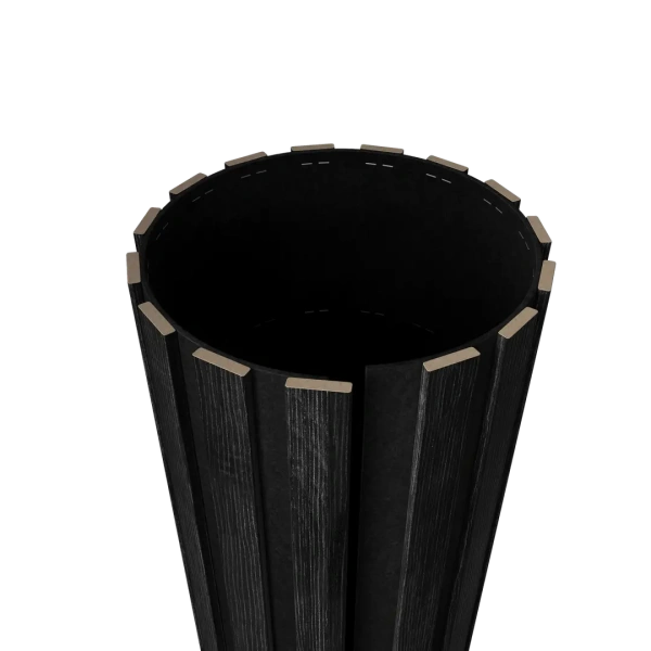 Акустическая панель FLEX Дуб Графит 1200×600 мм рейка 25х6 мм