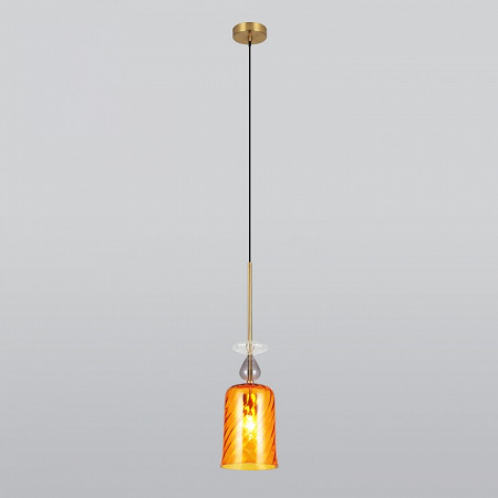 Подвесной светильник с плафоном 50194/1 янтарный Eurosvet Dream