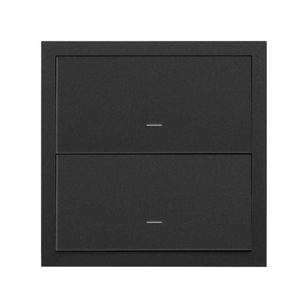 Simon 100 Черный матовый  Кит 1 пост, фронт. 1 рамка + 2 клавиши выключателей