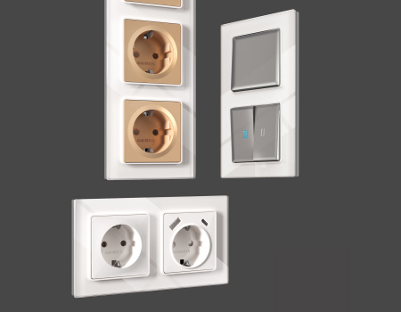 Рамка ALFA Platos (Белый Стекло органическое) 5-ая AF330105