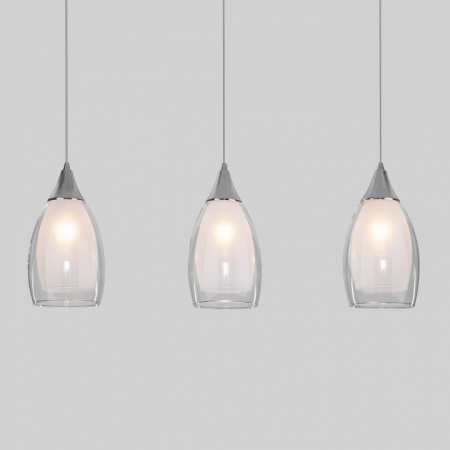 Подвесной светильник со стеклянными плафонами 50285/3 хром Eurosvet Cosmic