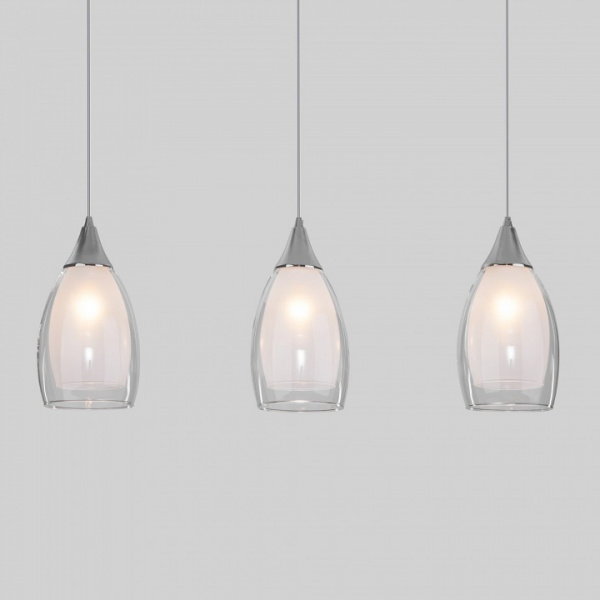 Подвесной светильник со стеклянными плафонами 50285/3 хром Eurosvet Cosmic