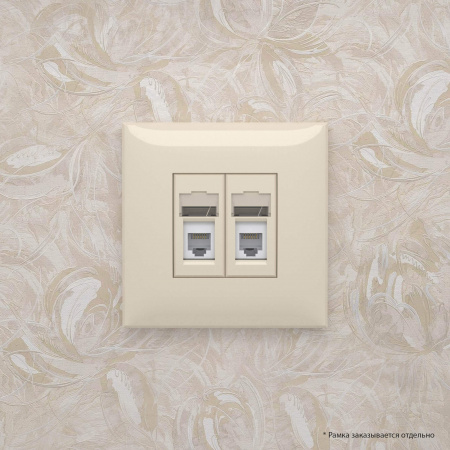 DKC Avanti Ванильная дымка Розетка телефонная двойная