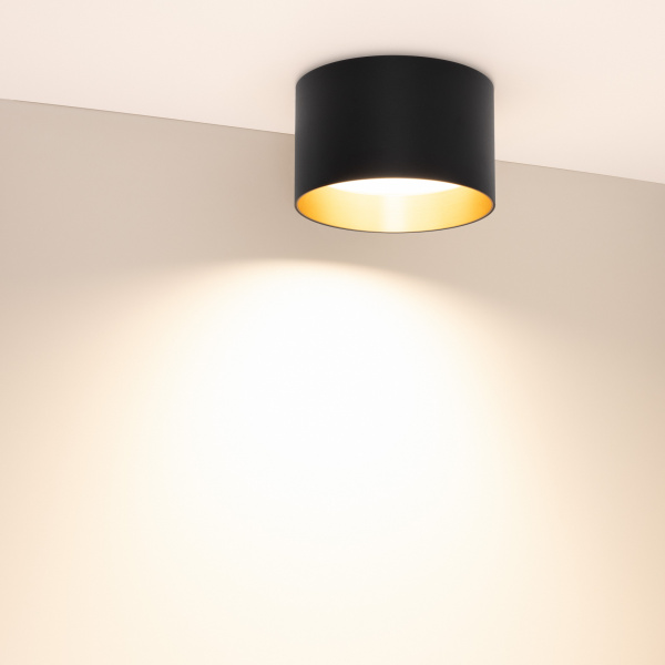 Arlight Светильник SP-BISCOTTO-R140-15W Warm3300-MIX (BK-GD, 80 deg, 230V) (IP54 Металл, 5 лет)