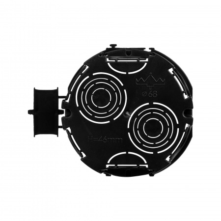 DKC Avanti Подрозеточная коробка для сплошных стен Черный под 2 модуля безвинтов