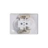 SE Glossa Бел Розетка 2-я б/з (в сборе с рамкой)