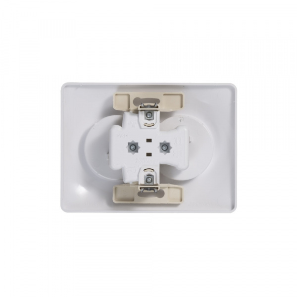 SE Glossa Бел Розетка 2-я б/з (в сборе с рамкой)