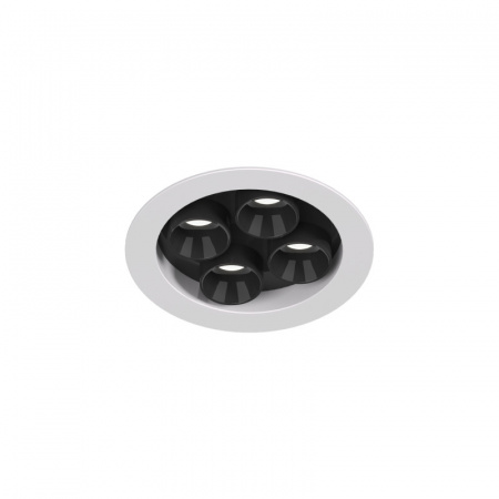 DK2510-WB Встраиваемый светильник SPACE со светодиодом d65 220V 8W 38° 4000К IP20 белый/черный алюминий