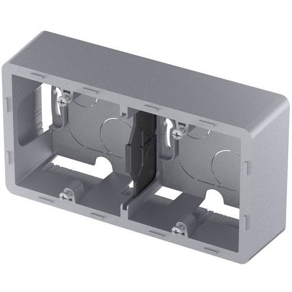 Legrand INSPIRIA Алюминий Коробка накладного монтажа - 2 поста