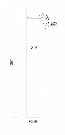Напольный светильник (торшер) Z010FL-L8B3K Maytoni Estudo
