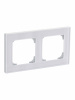 ABB NIE Zenit Стекло белое Рамка 2-я 2+2 мод