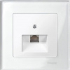 SE Merten SM Бел глянец Накладка розетки ТЛФ/комп 1-ой наклонной