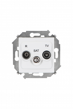Simon 15 Белая Розетка R-TV-SAT одиночная, винт.зажим