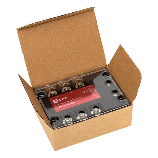 Реле твердотельное трехфазное RTP-25-DA EKF PROxima Реле твердотельное трехфазное RTP-25-DA EKF PROxima
