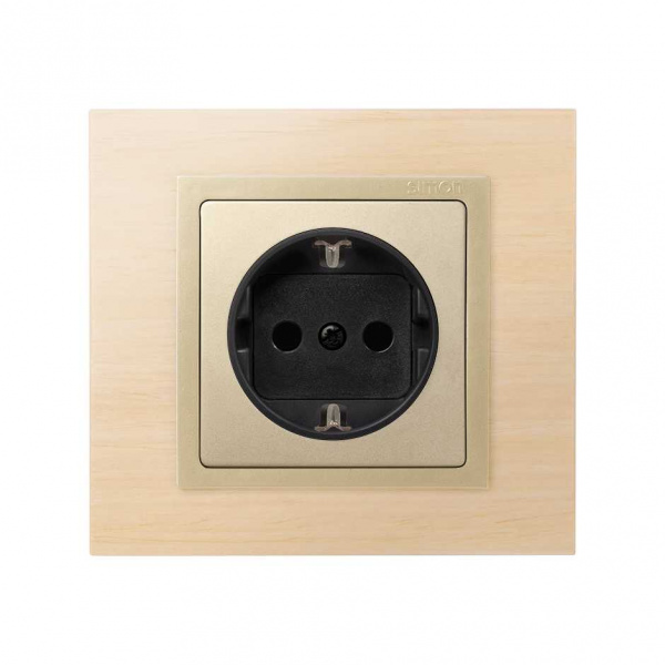 Simon 82 Шампань Накладка розетки 1-ая с/з