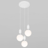 Подвесной светильник со стеклянными плафонами 50151/3 белый Eurosvet Bubble