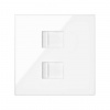 Simon 100 Белый глянец Накладка розетки 2xRJ45