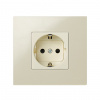 Simon 27 Мех Слоновая кость Розетка 2к+з Schuko с шторками, винтовой зажим, 10/16А 250