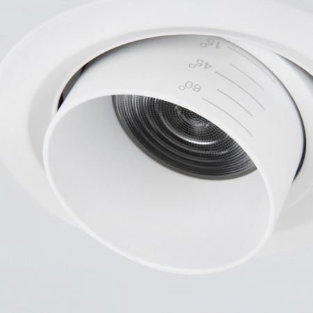 Встраиваемый светодиодный светильник с регулировкой угла освещения 9920 LED 15W 4200K белый Elektrostandard Zoom a052463