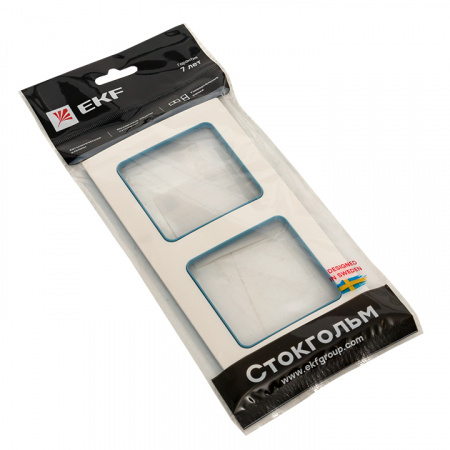 EKF PROxima Стокгольм Белый Линия синяя Рамка 2-ая