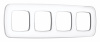 Рамка OMEGA Coint (Белый Стекло органическое/Серебро) 4-ая OF640134