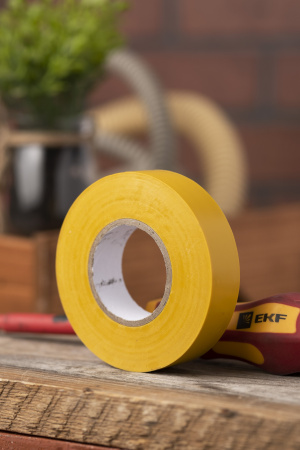 EKF Basic Изолента класс А (0,18х19мм) (20м.) желтая