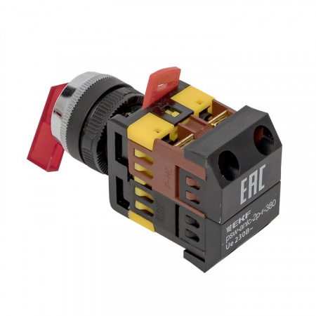 EKF PROxima Переключатель ANLC-22 2P красный с подсветкой 380В NO+NC