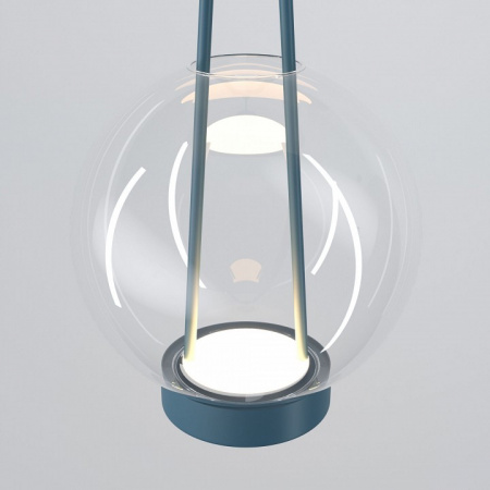 Подвесной светодиодный светильник со стеклянным плафоном 50267/1 LED синий Eurosvet Frasco