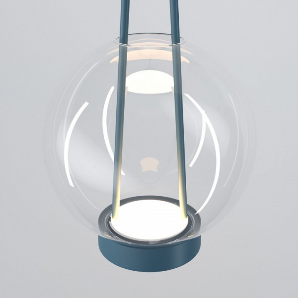 Подвесной светодиодный светильник со стеклянным плафоном 50267/1 LED синий Eurosvet Frasco