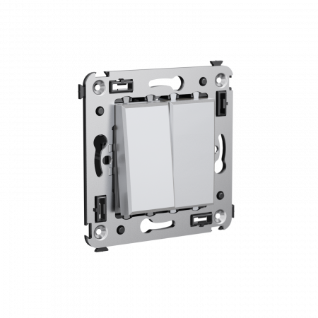 DKC Avanti Закаленная сталь Переключатель двухклавишный