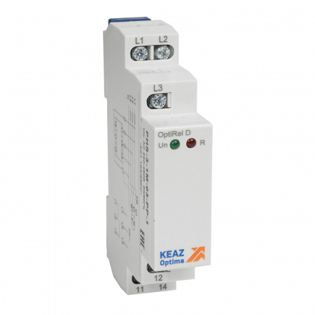КЭАЗ Реле контроля фаз OptiRel D PHS-3-1M-03-PP-1 чередования обрыва фаз 3Ф 1СО