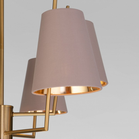 Потолочная люстра с тканевыми абажурами 60173/6 латунь Eurosvet Topanga