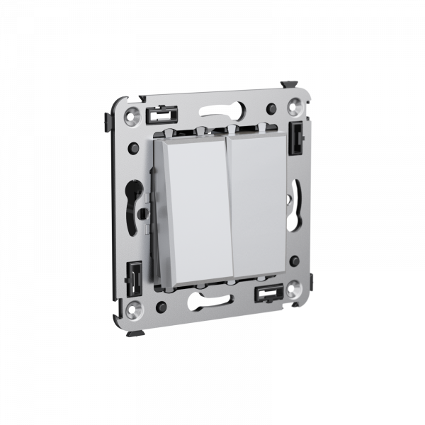 DKC Avanti Закаленная сталь Переключатель двухклавишный