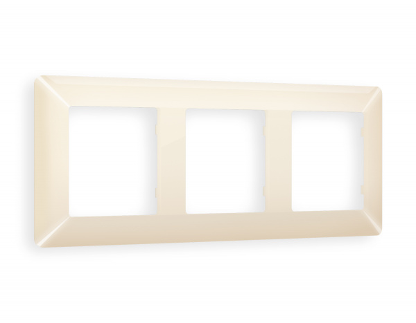 Рамка ALFA Line (Бежевый глянец) 3-ая AF110303