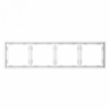Рамка пластиковая VOLTUM S70 на 4 поста, (белый матовый)