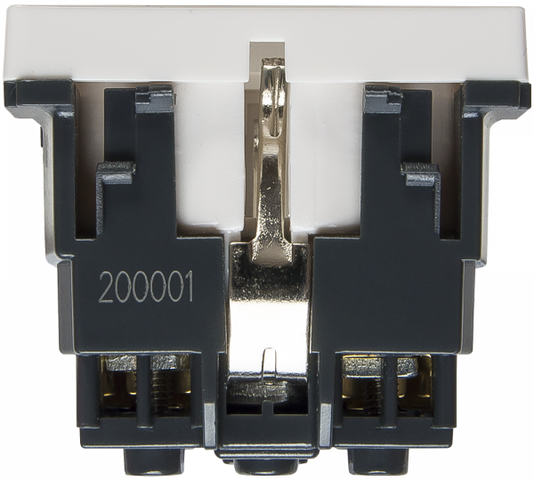 SPL Розетка 2К+3 с винтовыми зажимами Mosaic немецкий стандарт без шторок 2 модуля белая (077210 - SPL - 200001)