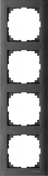 SE Merten SM M-Pure Антрацит Рамка 4-ая