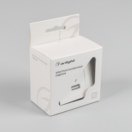 Arlight Механизм USB розетки SCT-MUAC-PL-WH-V (5V, 3A, QC4) (-)