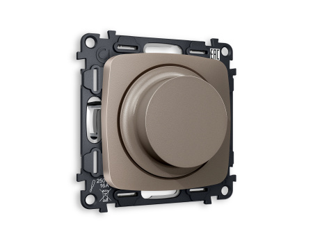 Комплект механизма светорегулятора универсального поворотно-нажимного OMEGA MO635510 Темная бронза матовый  25-600W/LED 5-300W QUANT