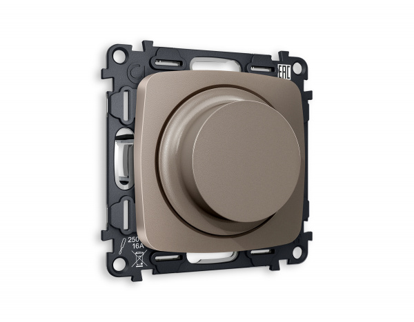 Комплект механизма светорегулятора универсального поворотно-нажимного OMEGA MO635510 Темная бронза матовый  25-600W/LED 5-300W QUANT