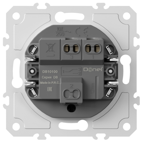 Donel Механизм выключателя В1 (простого), 10A 250В~, серия DB, DB10100