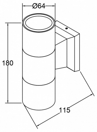Настенный светильник (бра) Outdoor O574WL-02W Maytoni Bowery