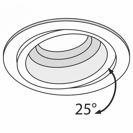 Встраиваемый светильник DL025-2-01B Maytoni Atom