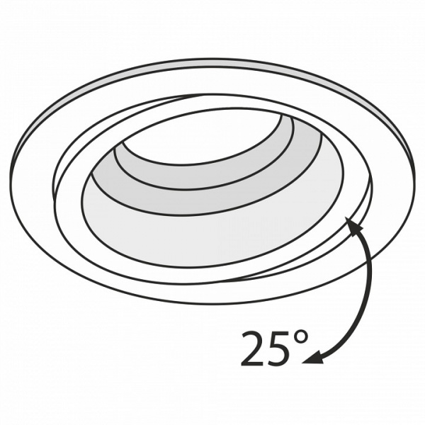 Встраиваемый светильник DL025-2-01W Maytoni Atom