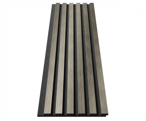 Комплект акуст.панелей, черный войлок, 1200х300х19мм, рейки ЭКОПОЛИМЕР, платина матовая/2шт